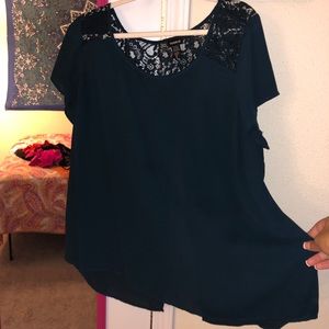 Torrid size 2 dark teal lace top